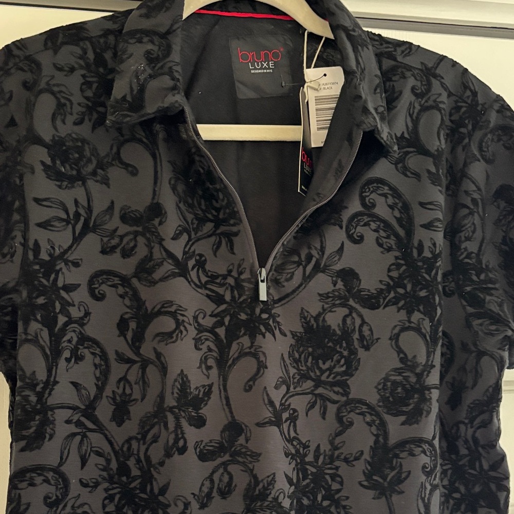 Bruno Luxe Black Men's shirt Size S NWT